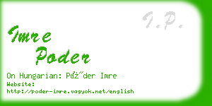 imre poder business card